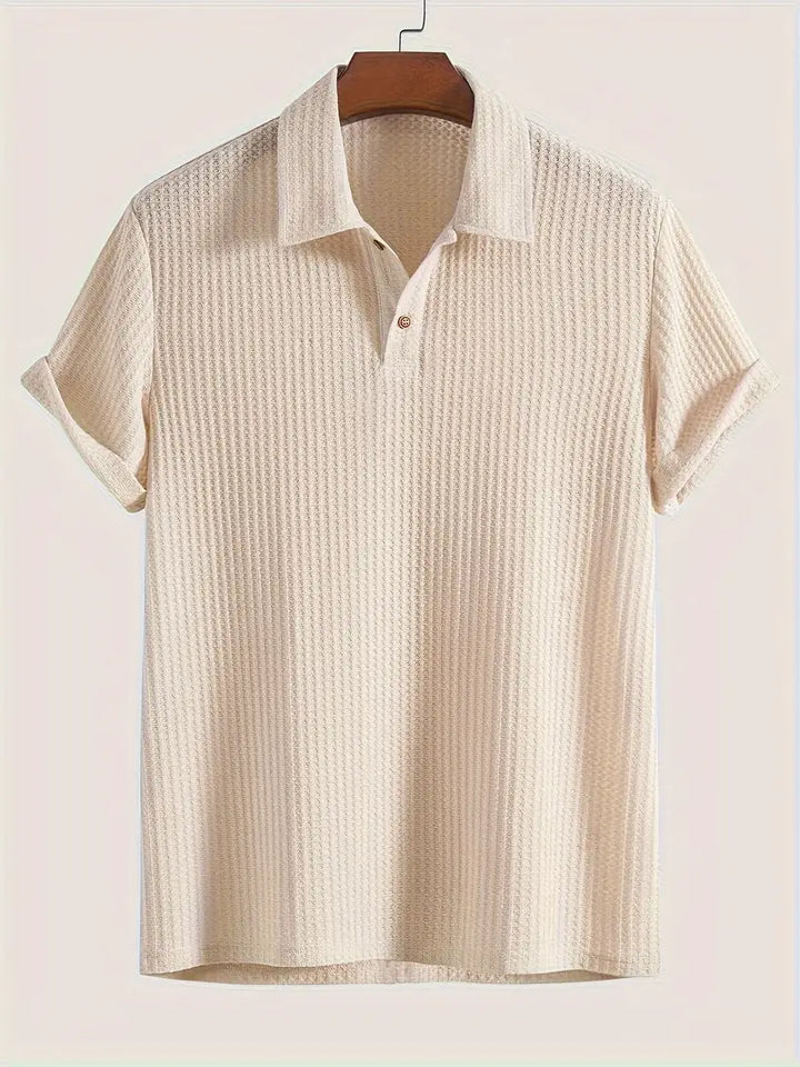 Men’s Polo Shirt | Solid Textured Design