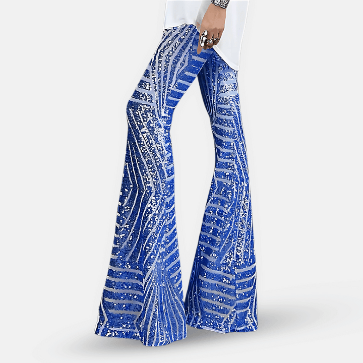 Women’s Sequin High Waist Flare Pants