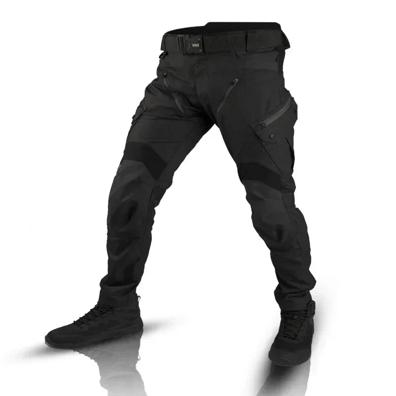 Tactical Cargo Pants with Reinforced Fabric and Adjustable Waist - Secure Multi Pockets