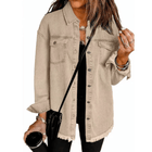 Frayed Oversized Shirt Jacket