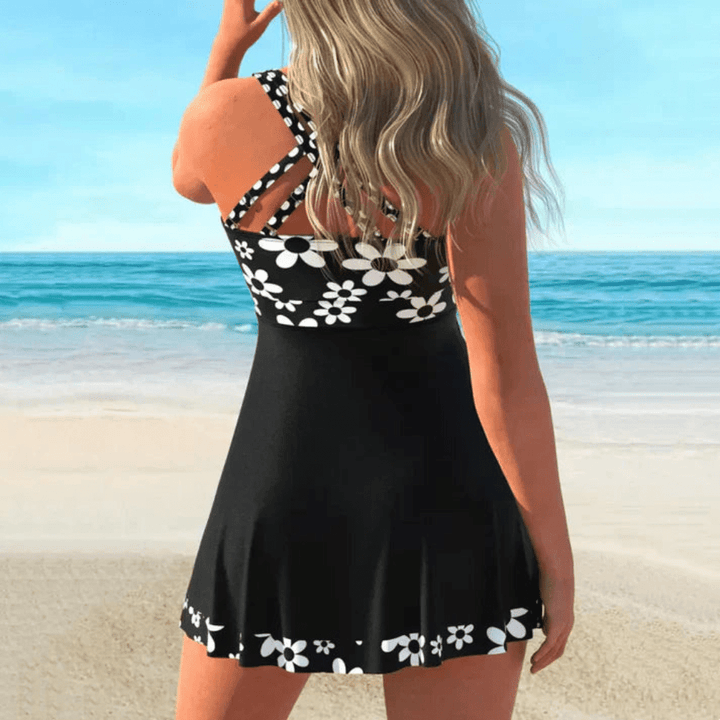 Strap Top Swim Shorts Set