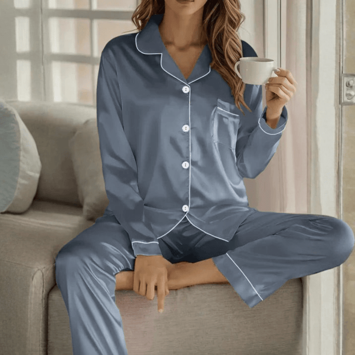 Comfortable Button Front Sleepwear Set