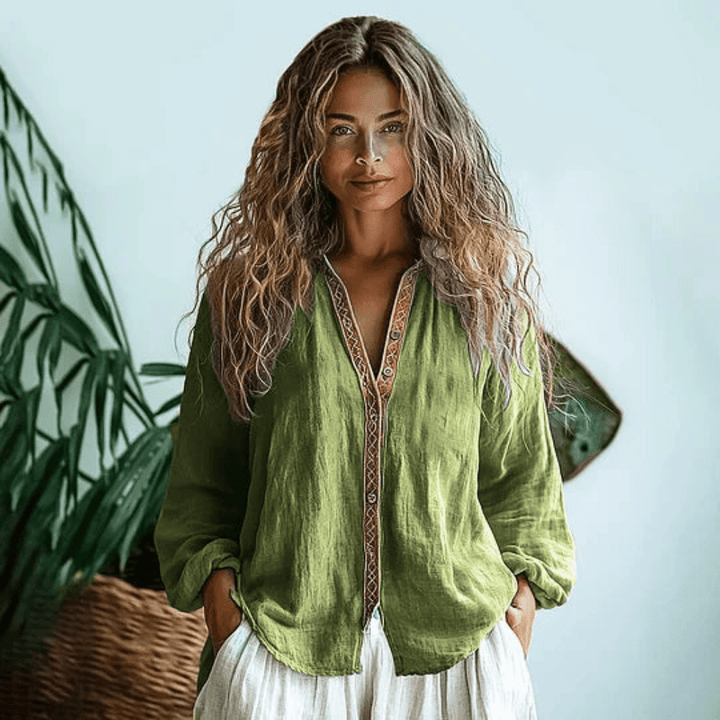 Boho Long Sleeve Relaxed Shirt