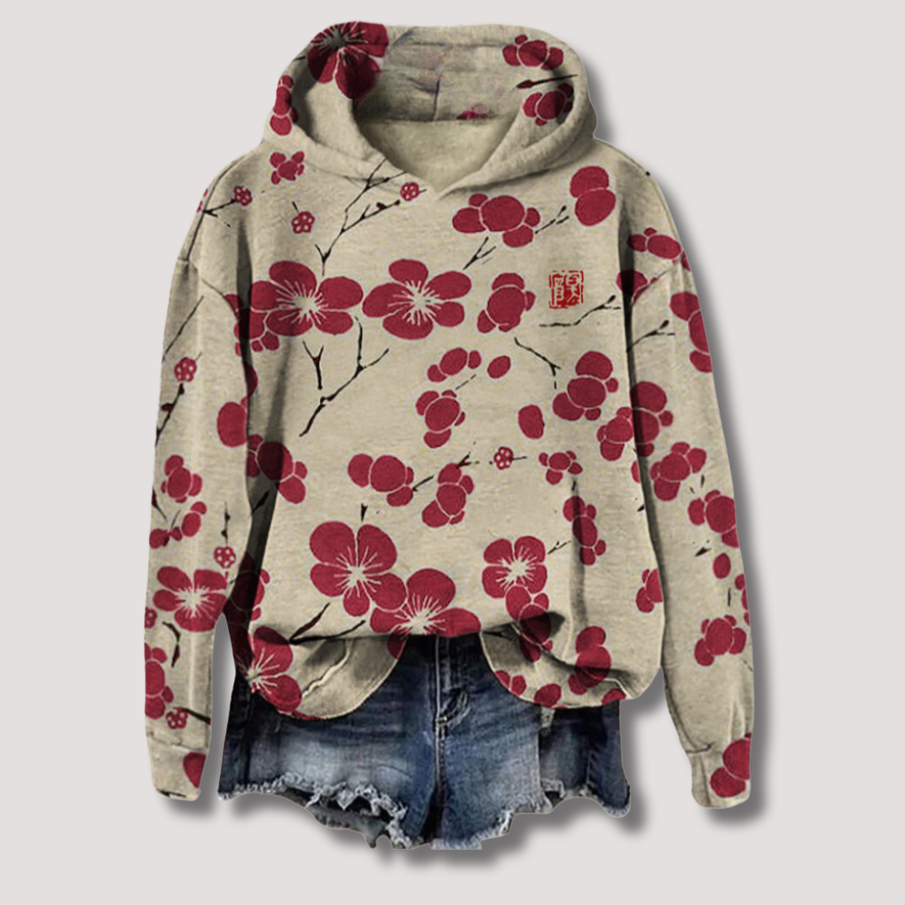 Light floral hoodie