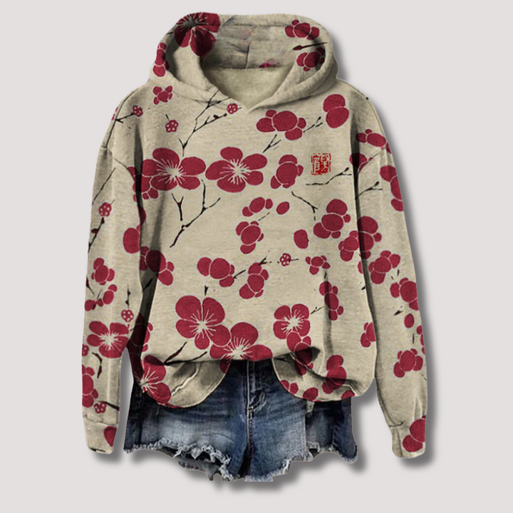 Light floral hoodie