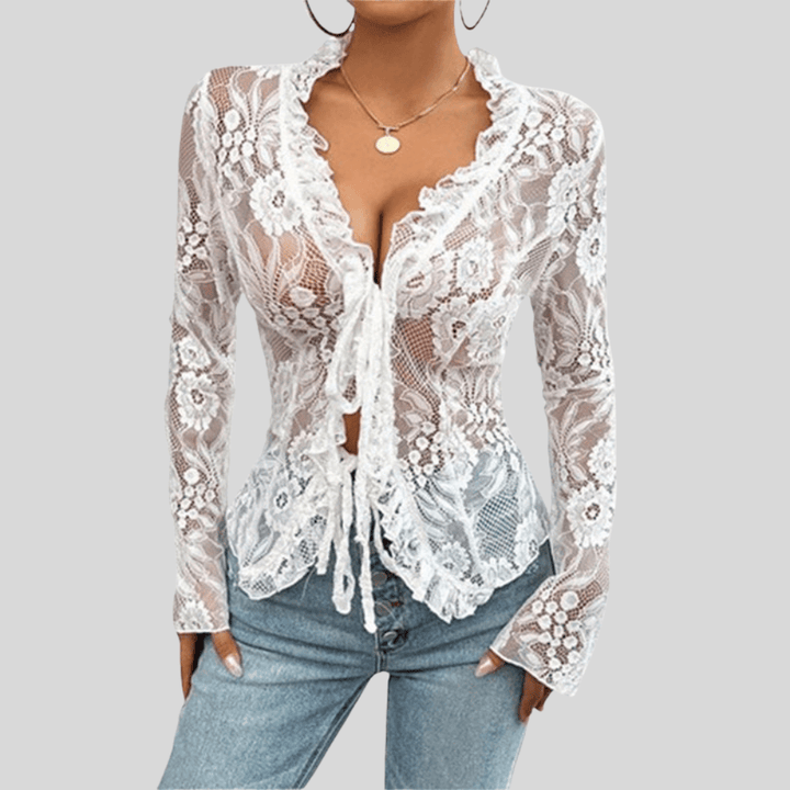 Icy Tie Front Blouse
