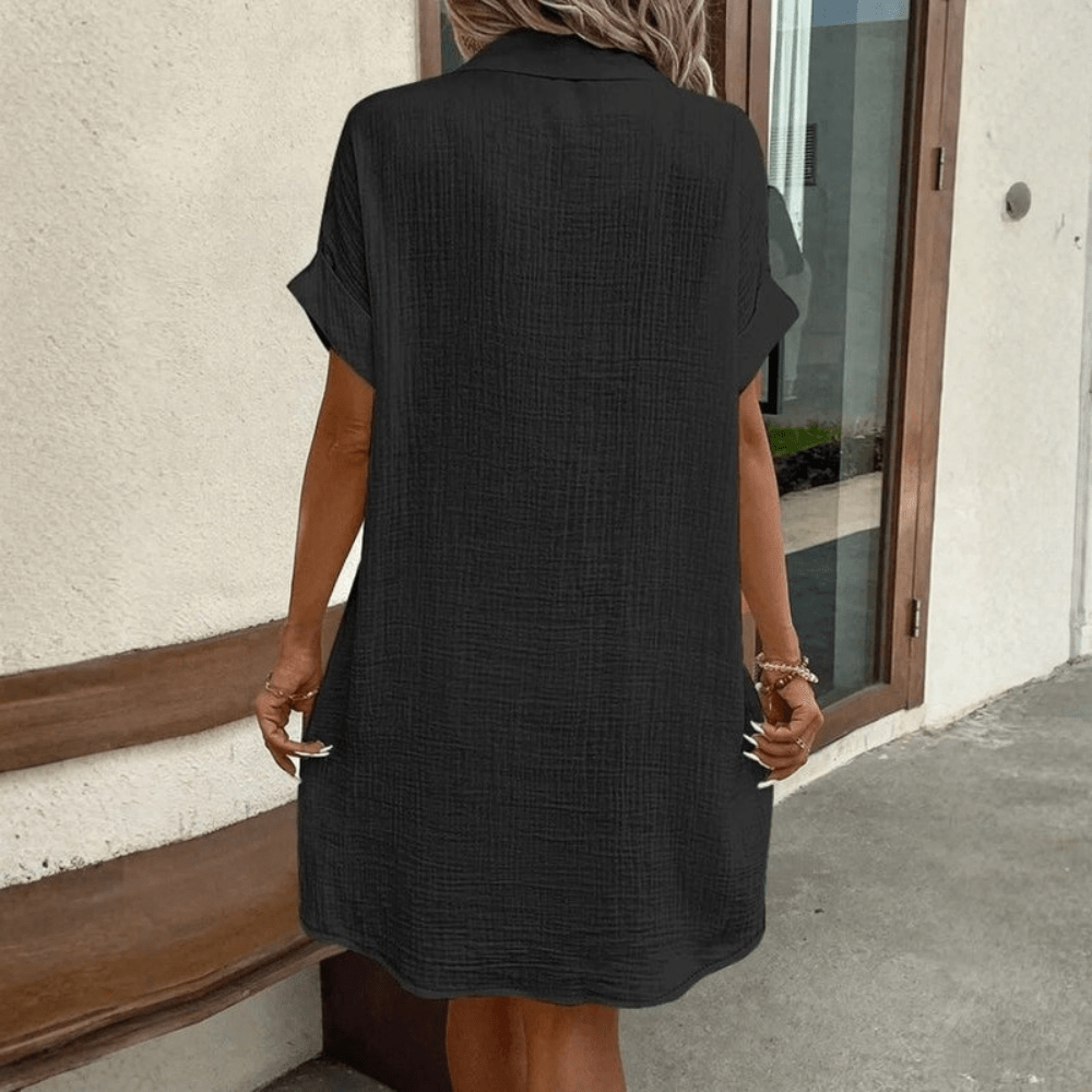 Breezy Button Shirt Dress