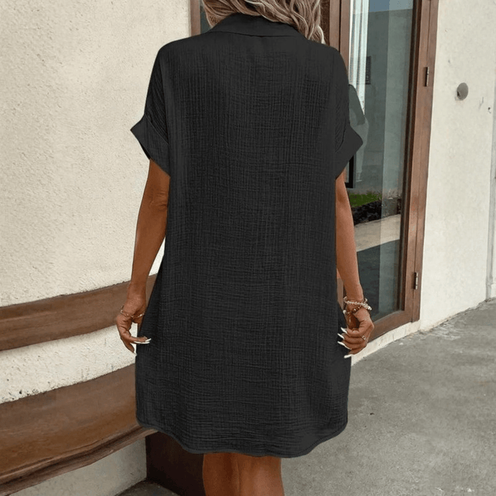 Breezy Button Shirt Dress