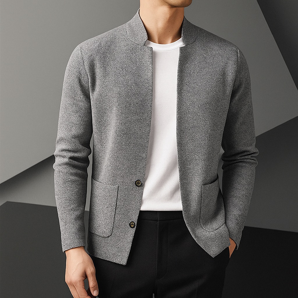 Men’s Cardigan | Button Front Pocket Design