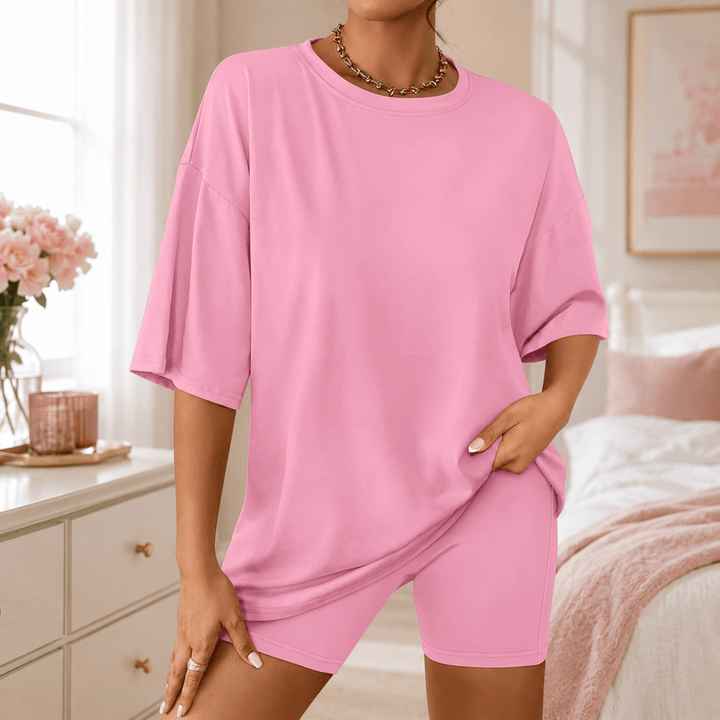 Oversized Tee And Biker Shorts Set