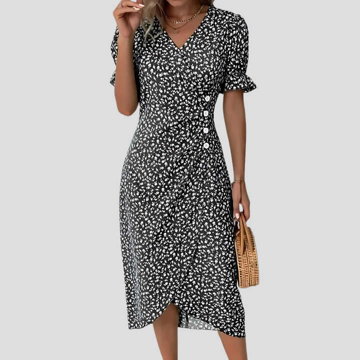 Women’s Elegant Floral Midi Dress