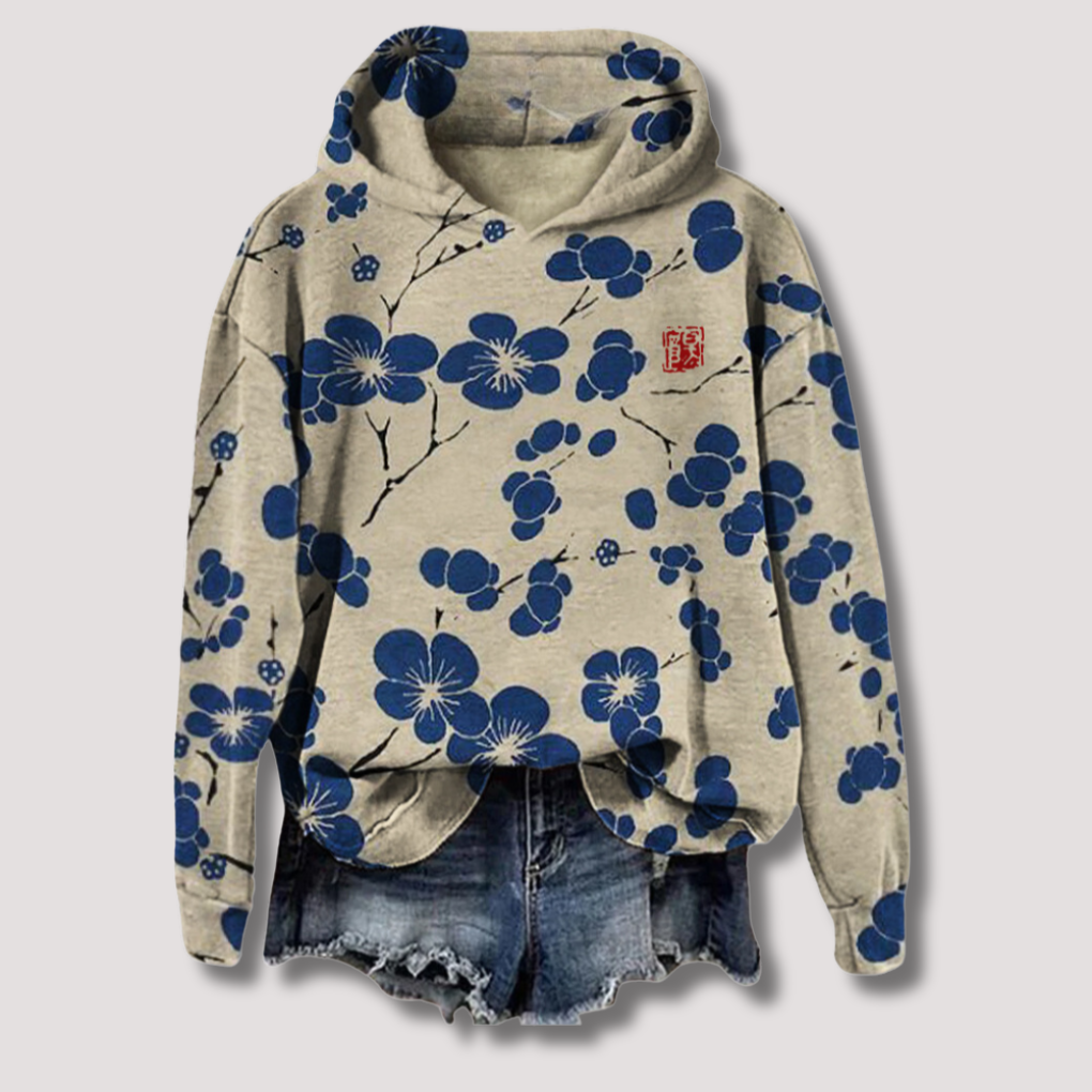 Light floral hoodie