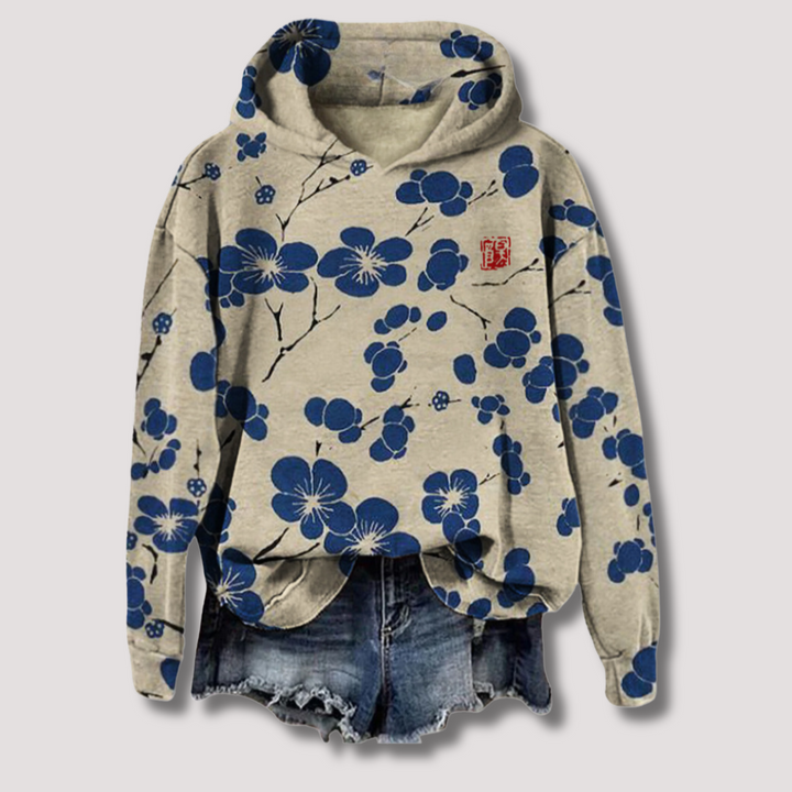 Light floral hoodie
