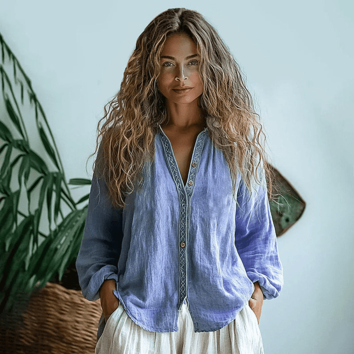 Boho Long Sleeve Relaxed Shirt