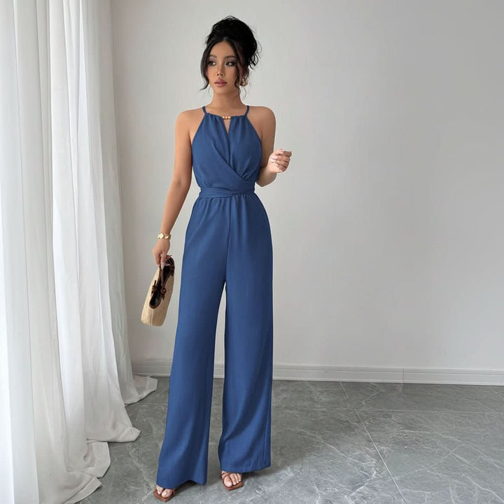 Casual Wide Leg Maxi Jumpsuits