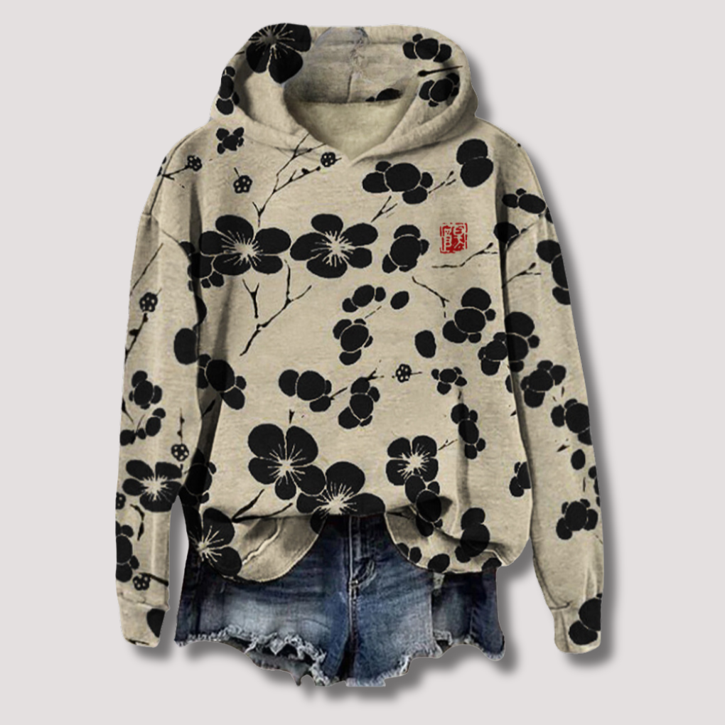 Light floral hoodie