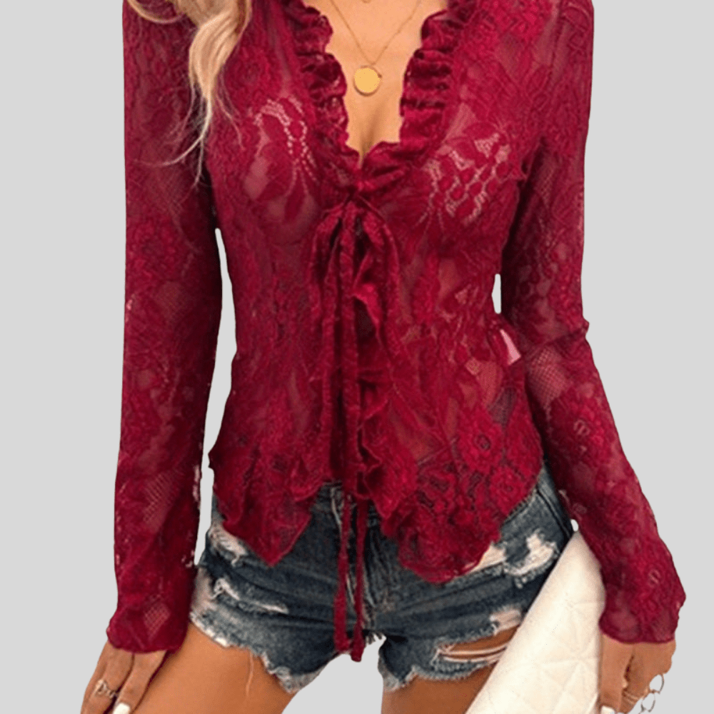 Icy Tie Front Blouse