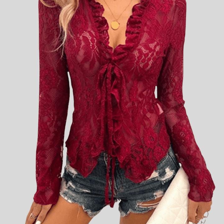 Icy Tie Front Blouse