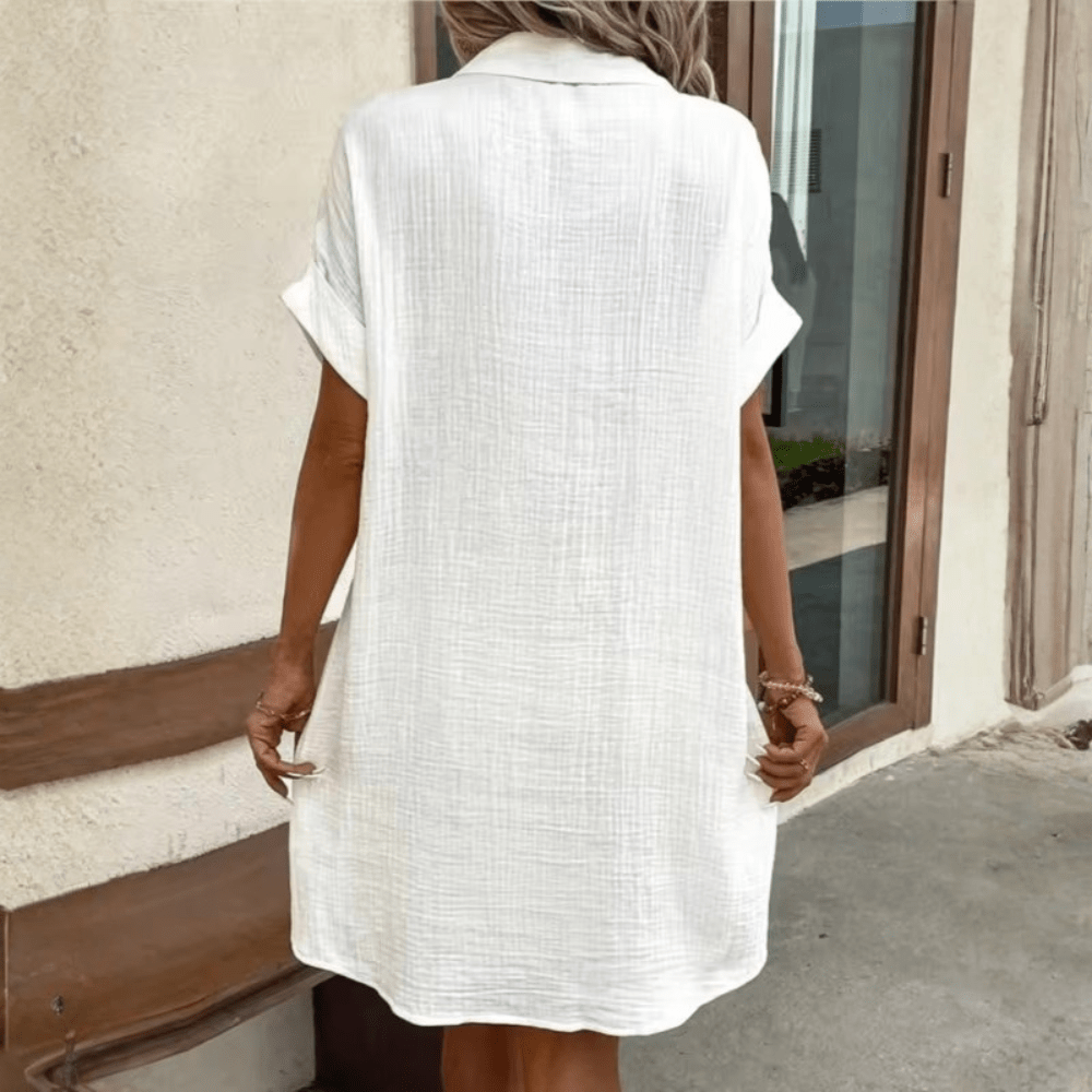 Breezy Button Shirt Dress