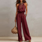 Retro Elegant Backless Jumpsuits
