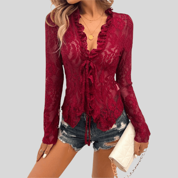 Icy Tie Front Blouse