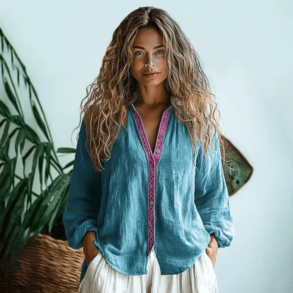 Boho Long Sleeve Relaxed Shirt