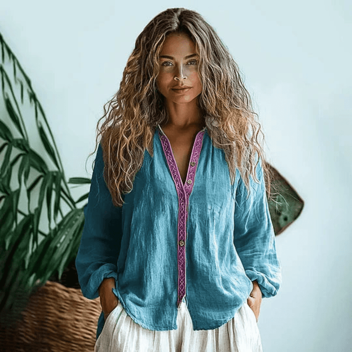 Boho Long Sleeve Relaxed Shirt