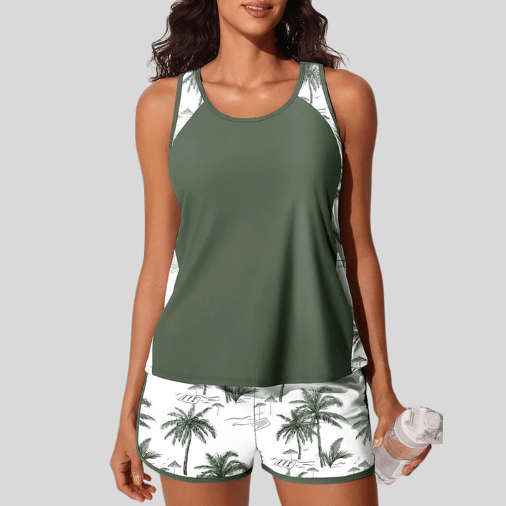 Sporty Pocket Tankini Swim Set