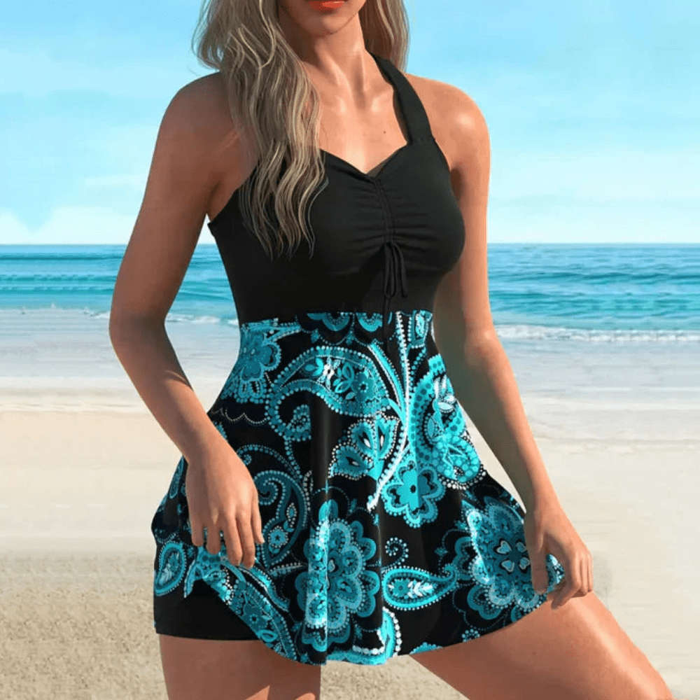 Strap Top Swim Shorts Set