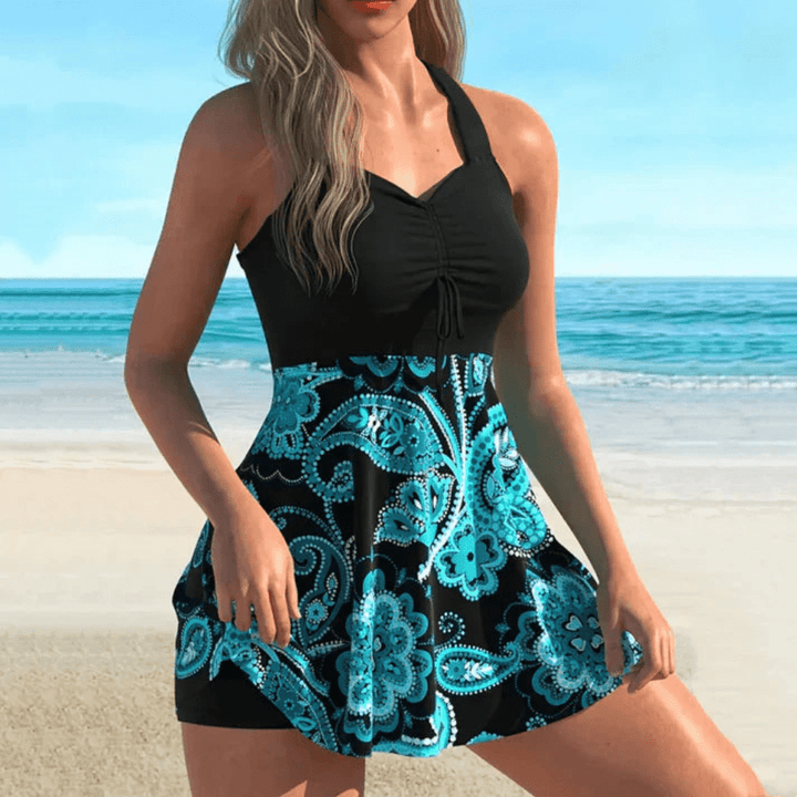 Strap Top Swim Shorts Set