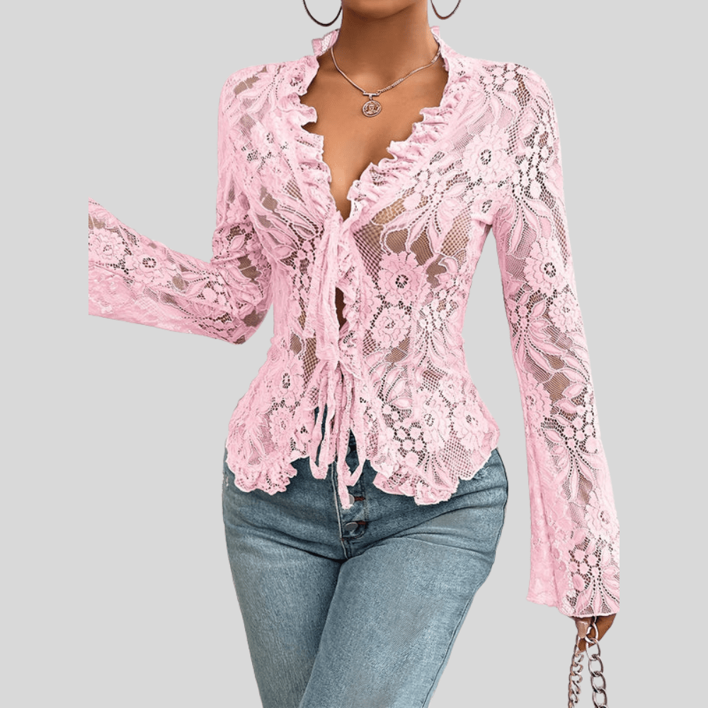 Icy Tie Front Blouse