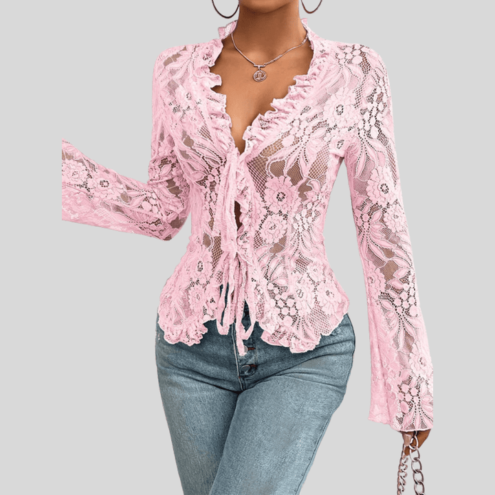 Icy Tie Front Blouse