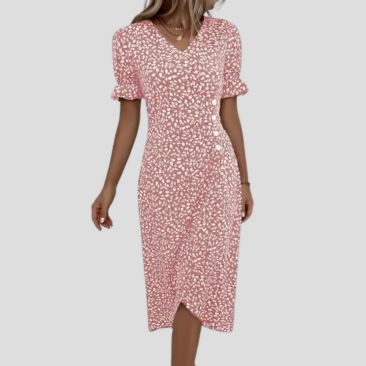 Women’s Elegant Floral Midi Dress