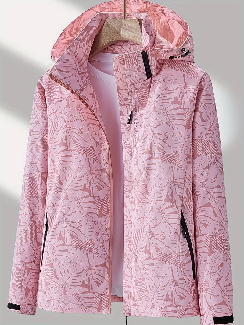 Water- and windproof jacket with hood for women
