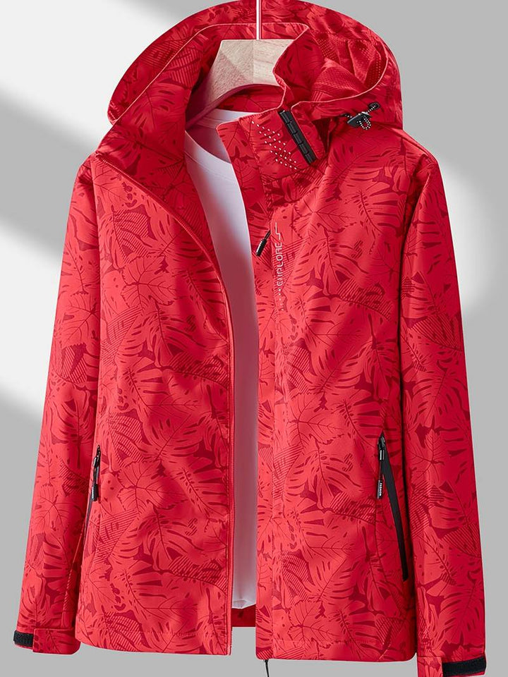 Water- and windproof jacket with hood for women