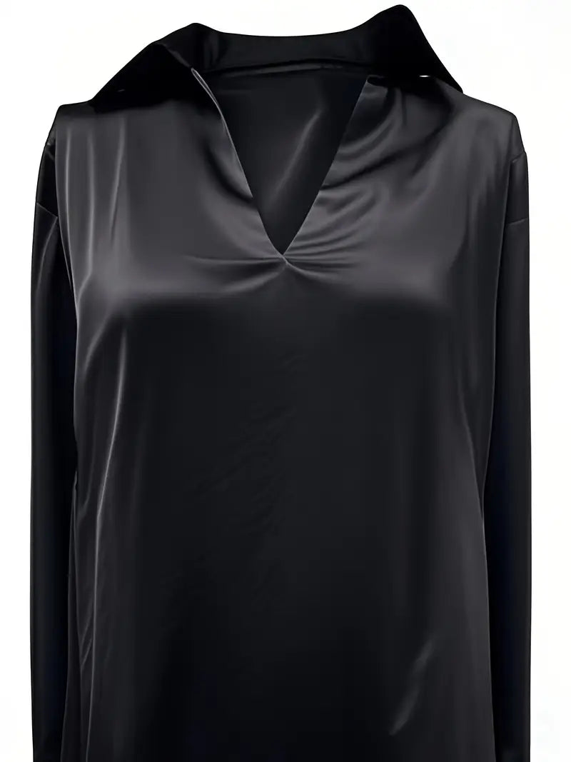 Women’s Blouse | Collared V-Neck