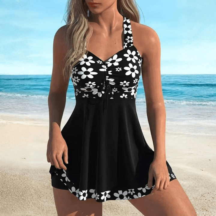 Strap Top Swim Shorts Set