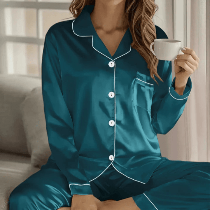 Comfortable Button Front Sleepwear Set