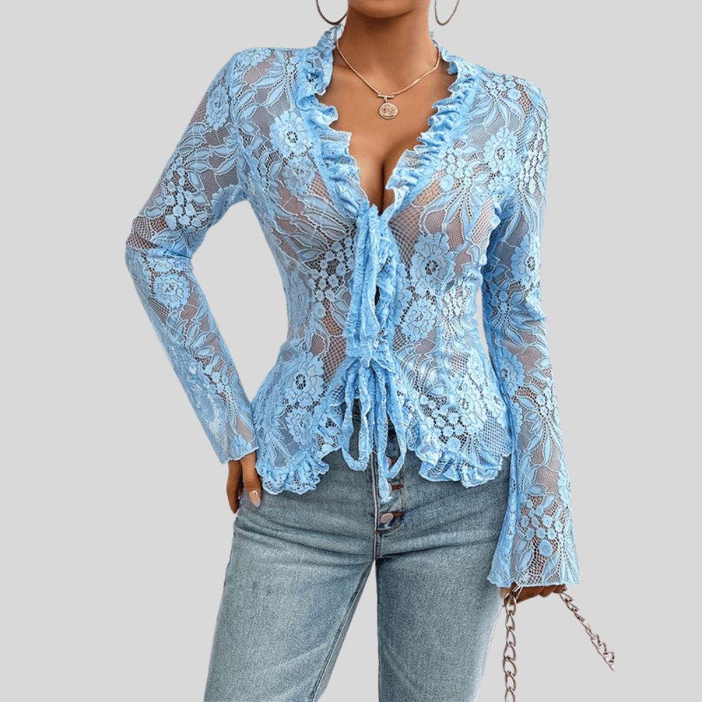 Icy Tie Front Blouse