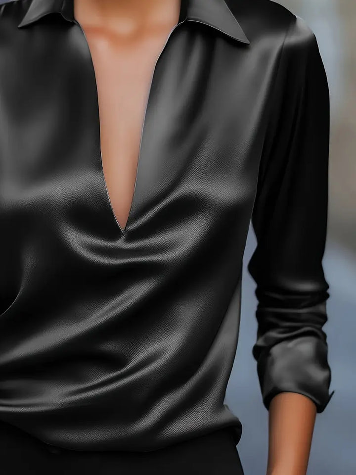 Women’s Blouse | Collared V-Neck