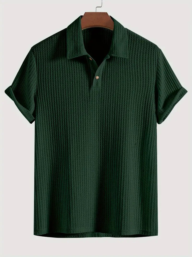 Men’s Polo Shirt | Solid Textured Design