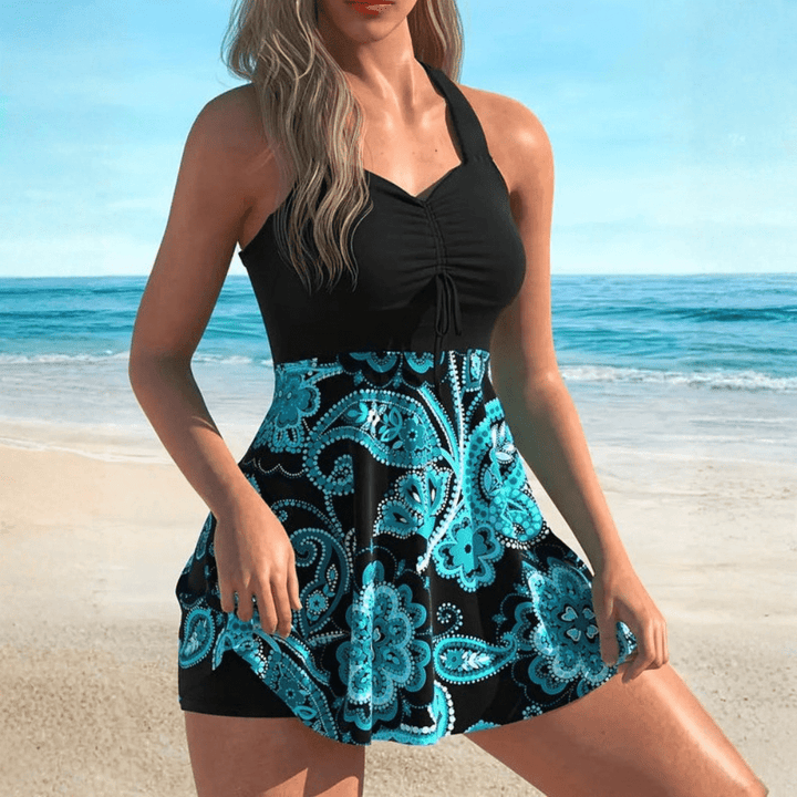 Strap Top Swim Shorts Set