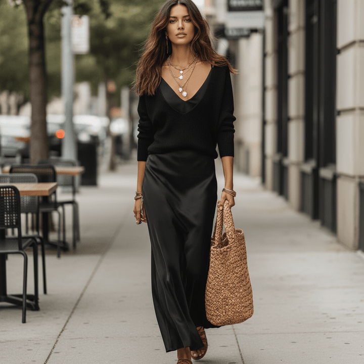 Floral Maxi Dress &amp; Sweater Two-Piece Set