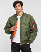 Men's Quilted Bomber Jacket with Zipper and Side Pockets