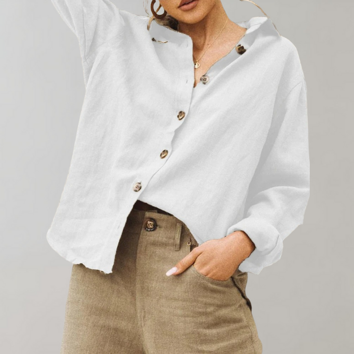 Vintage Linen Blouse for Women