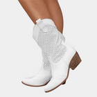Women's Cowboy-Style Boots with Mid-Height and Block Heel