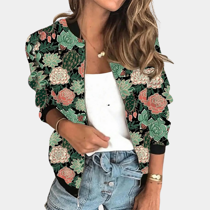 Light and Trendy Summer Jacket with Floral Pattern