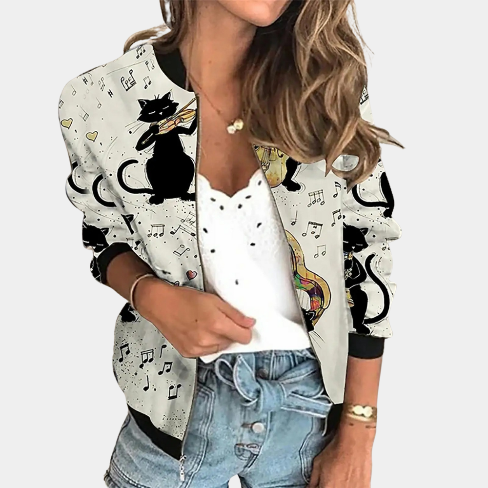 Light and Trendy Summer Jacket with Floral Pattern