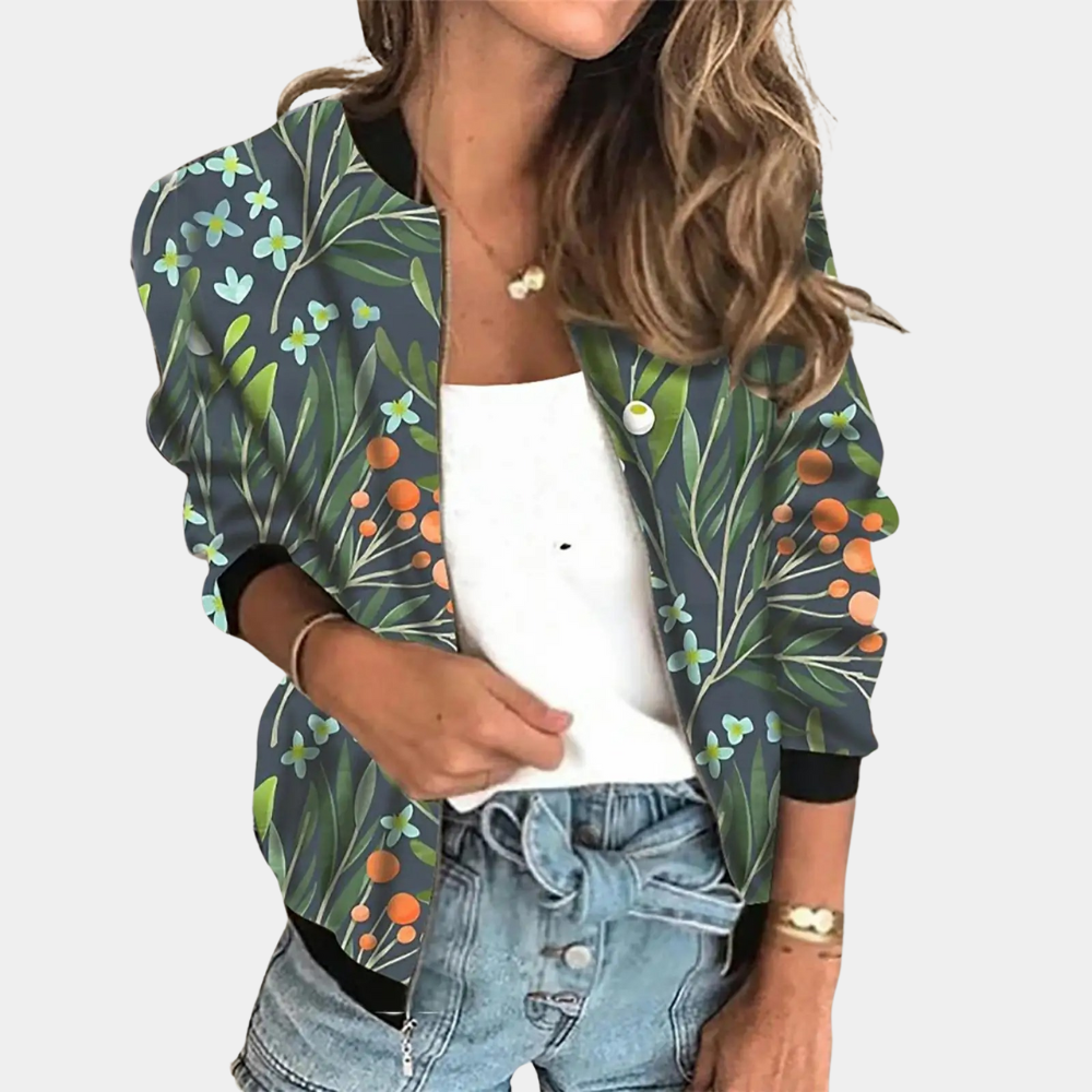 Light and Trendy Summer Jacket with Floral Pattern