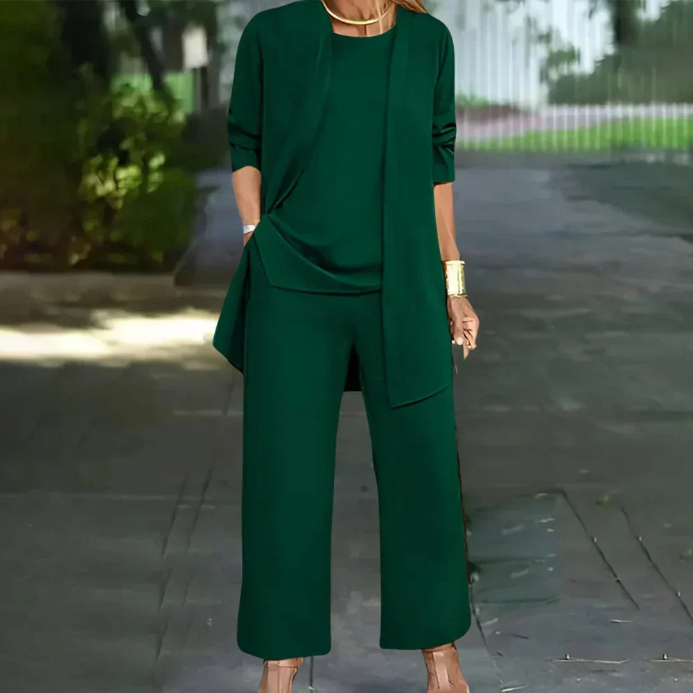 Elegant Three-Piece Pantsuit for Women